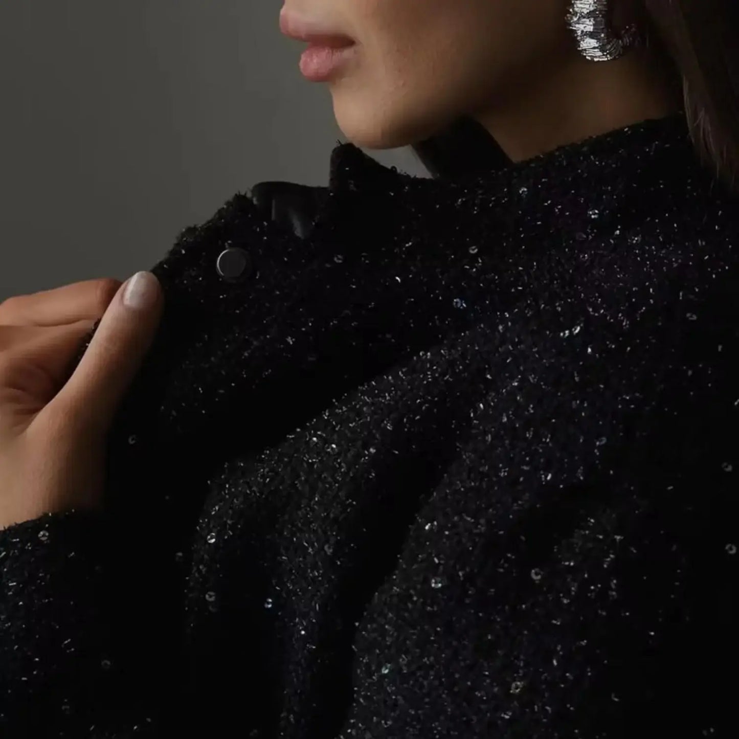 SEQUIN TEXTURED COAT – MONACO