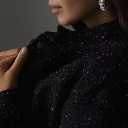SEQUIN TEXTURED COAT – MONACO